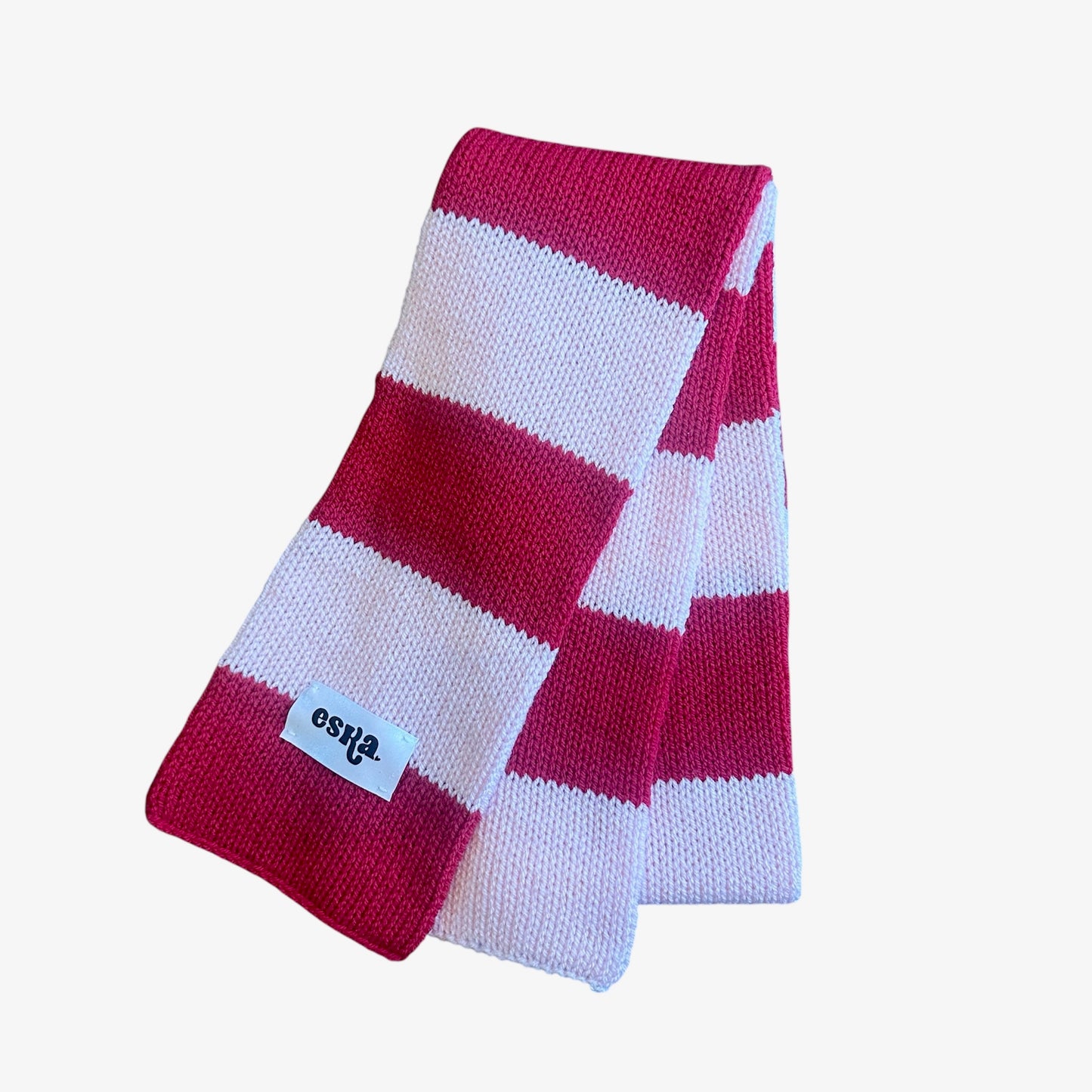 Red and Light Pink Scarf