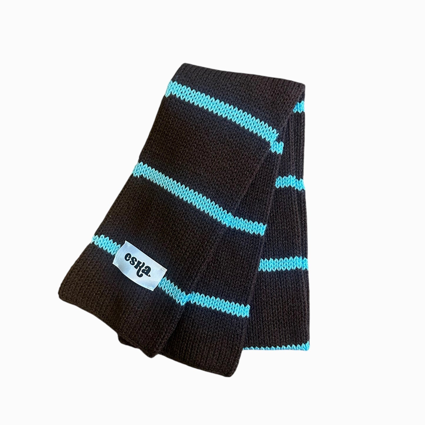 Brown and Blue Scarf