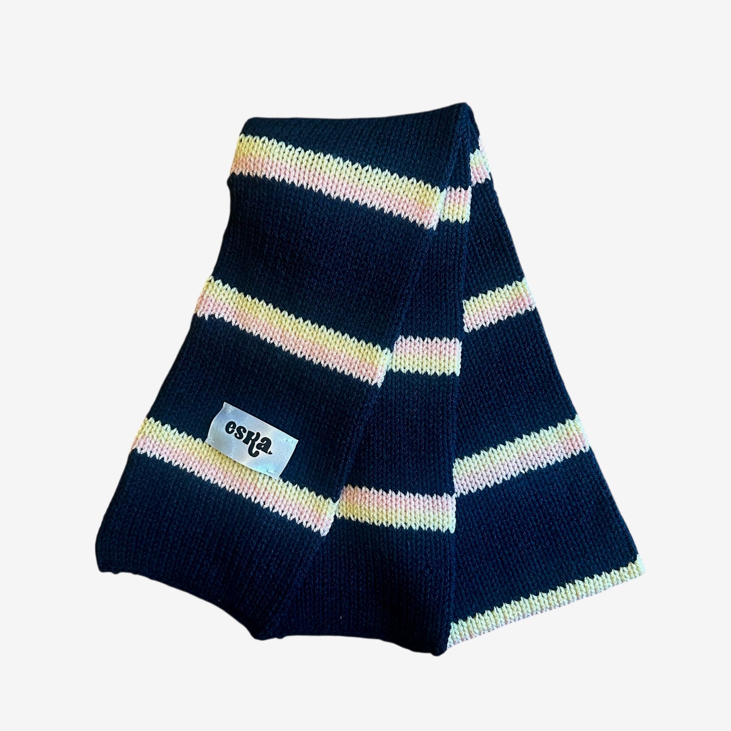 Navy Pink and White Scarf