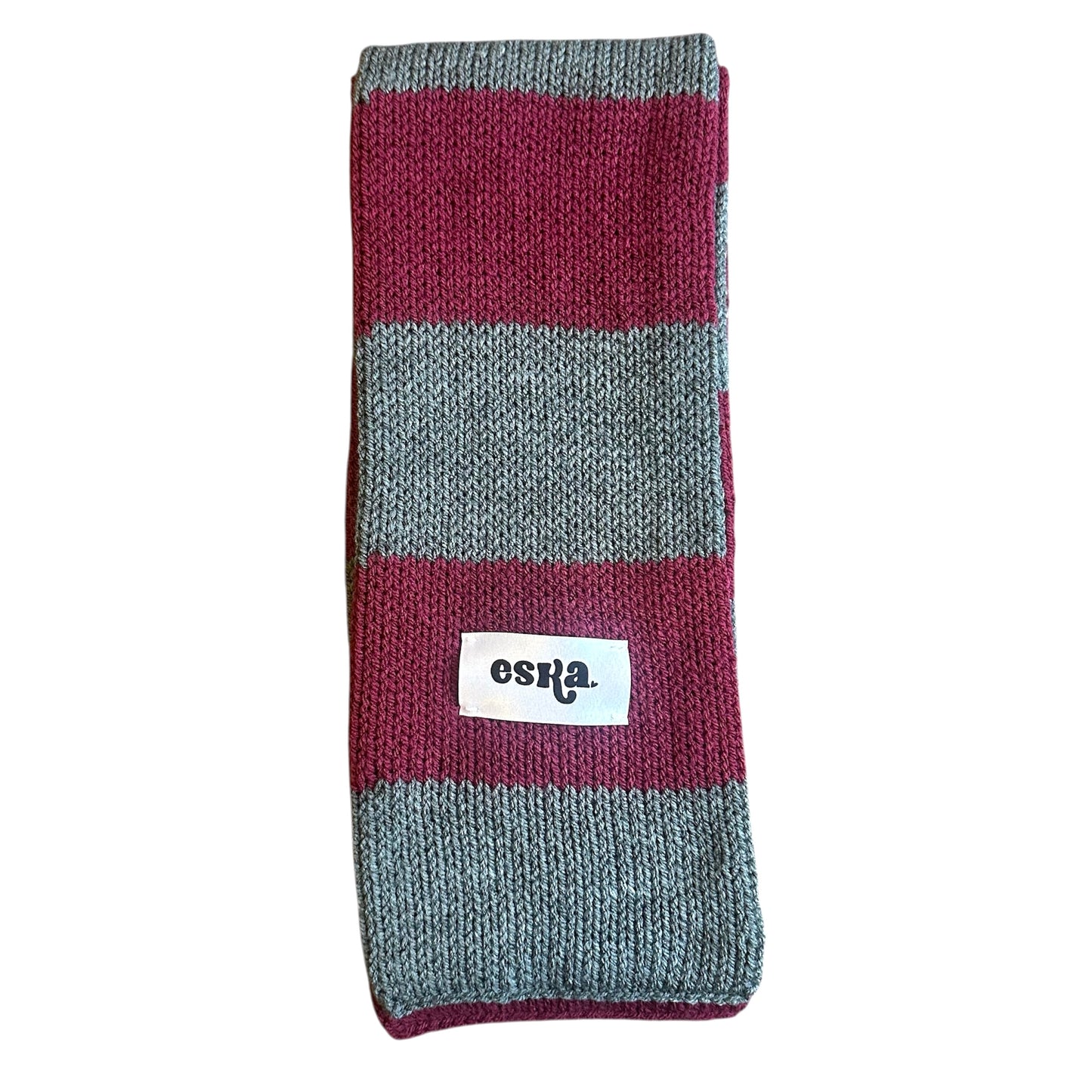 Plum and Grey Scarf