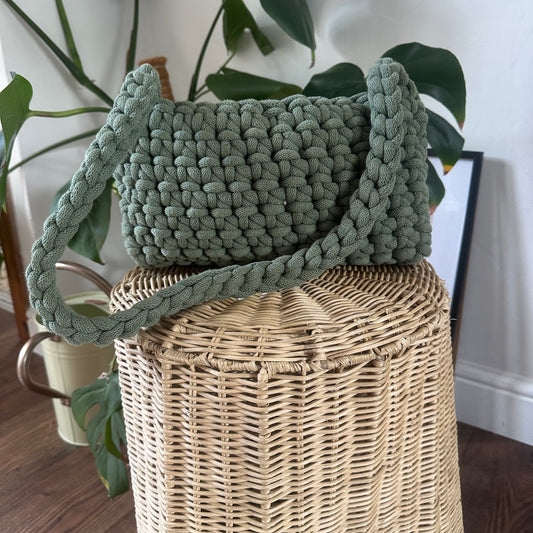 Medium Eucalyptus Green Crossbody