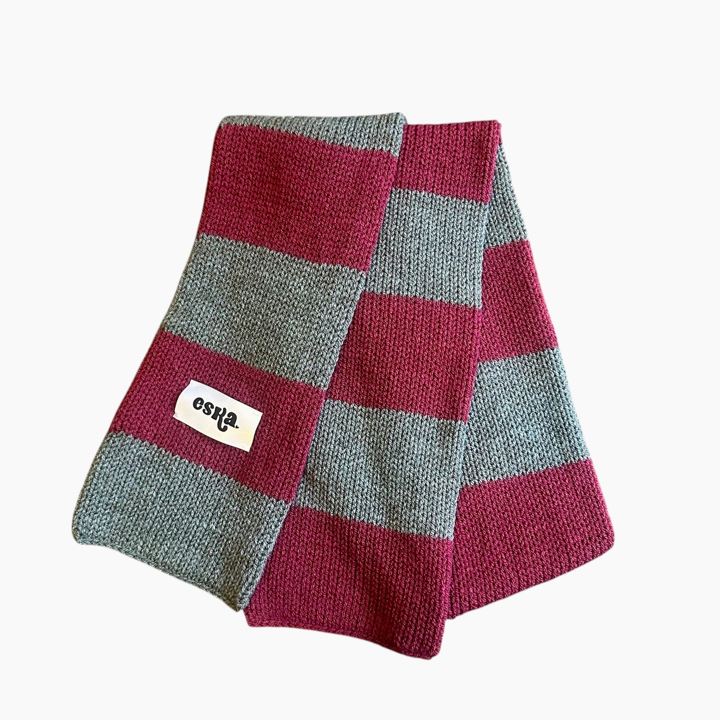 Plum and Grey Scarf